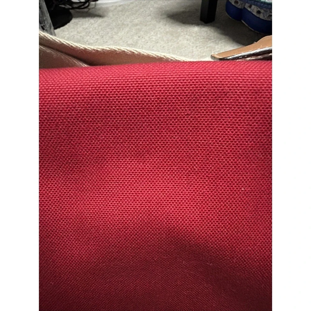 COACH Voyager Red & Tan Canvas‎ /Leather Messenger Laptop Bag School Work Travel